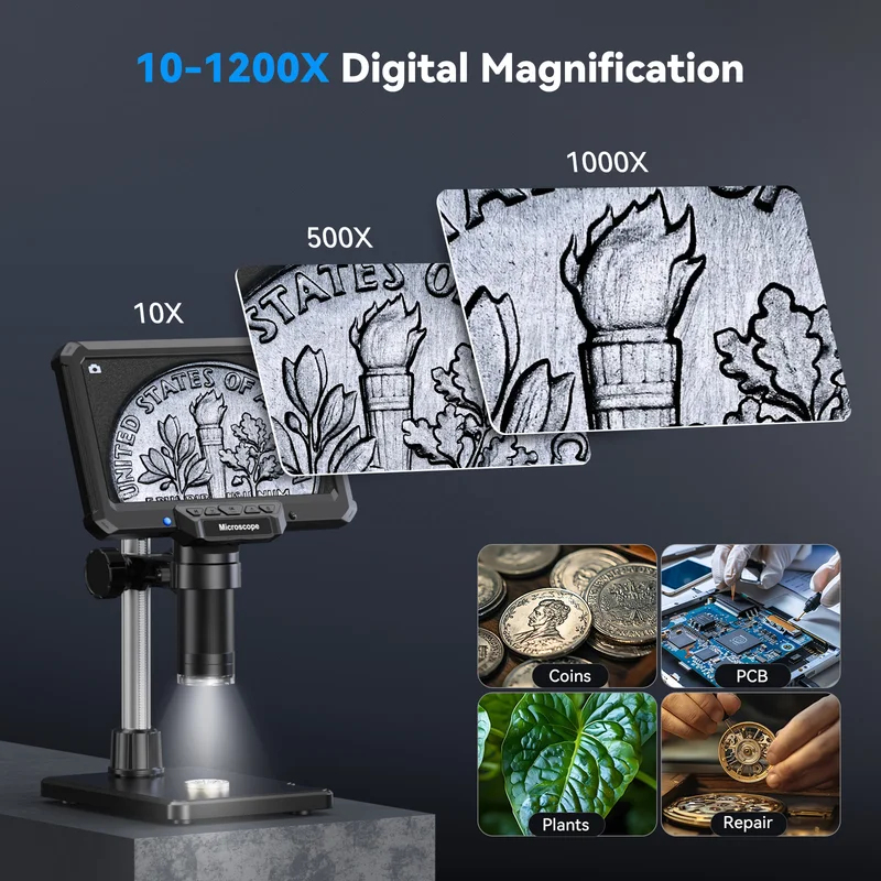 Microscope 1200X 16MP HD Elect - Electronics Repair Videos recension och pris